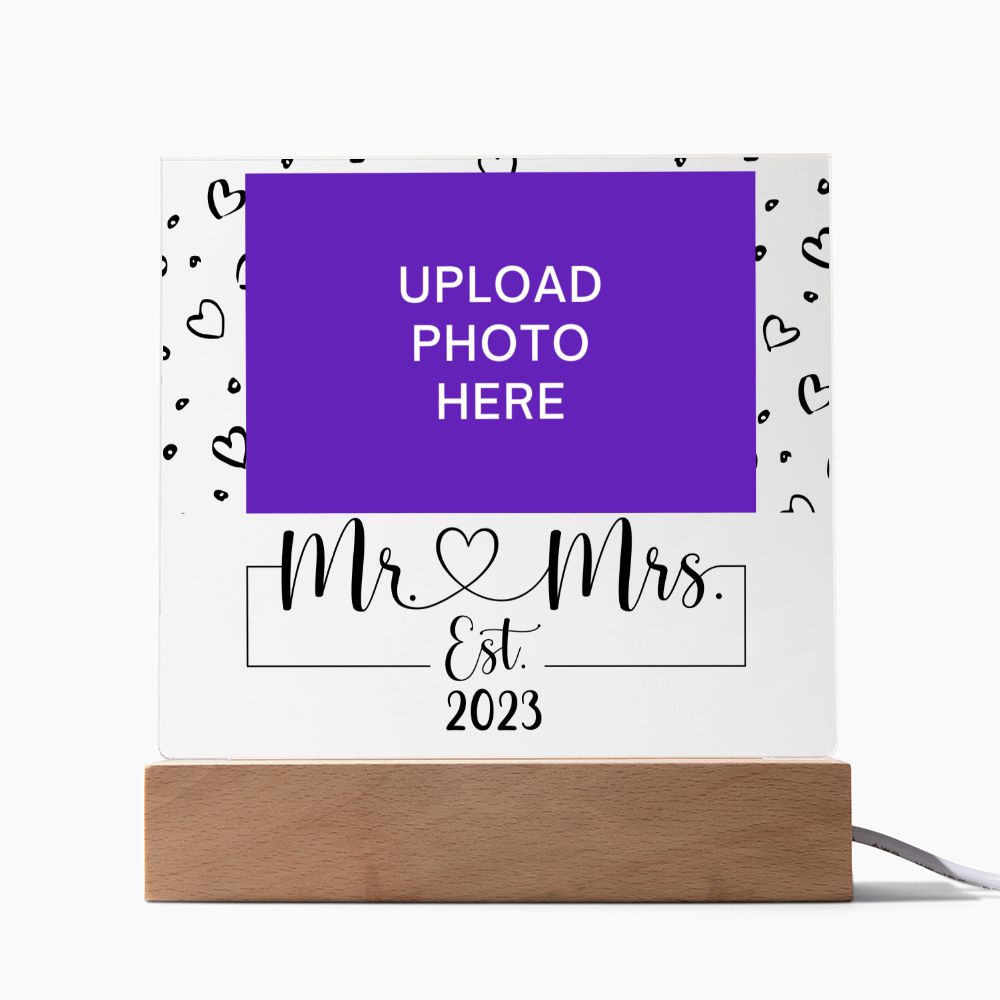 "Mr. & Mrs." Acrylic Plaque
