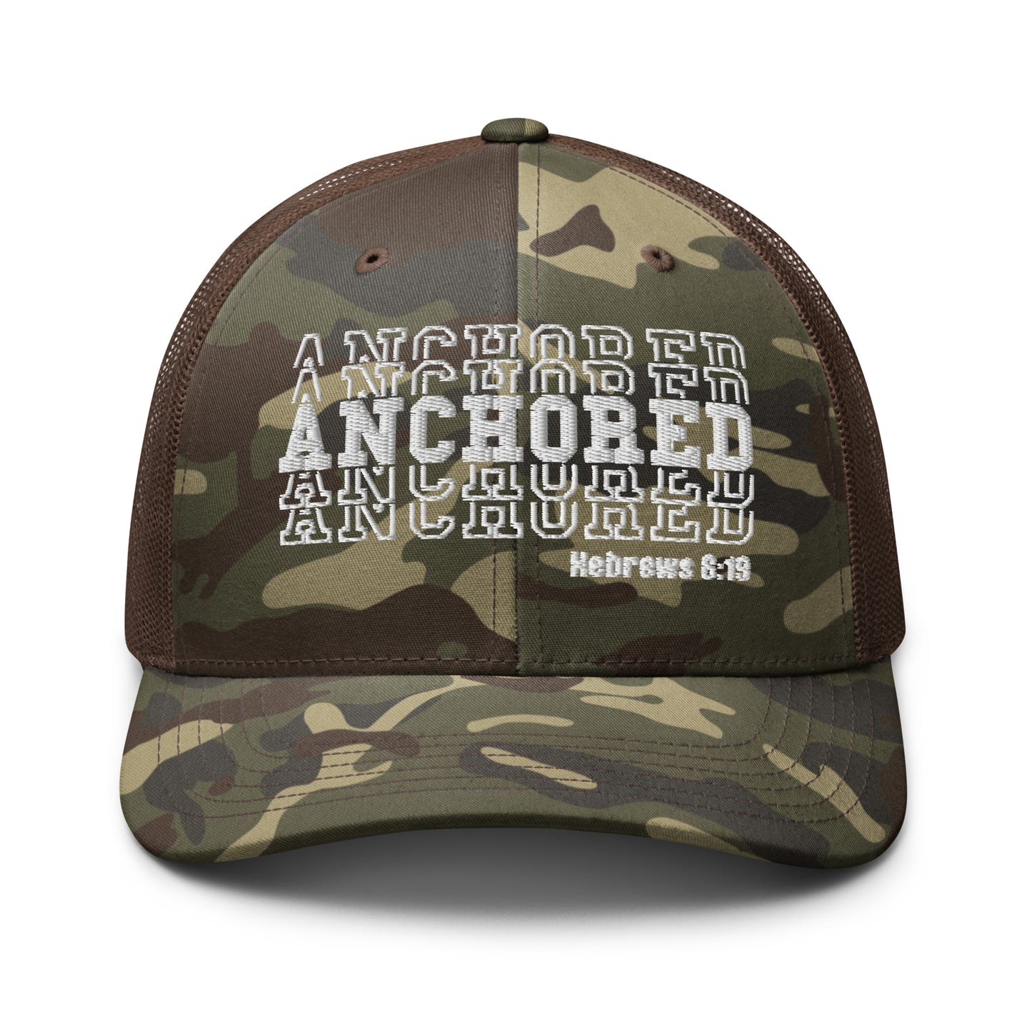 "Anchored" Camouflage Trucker Hat