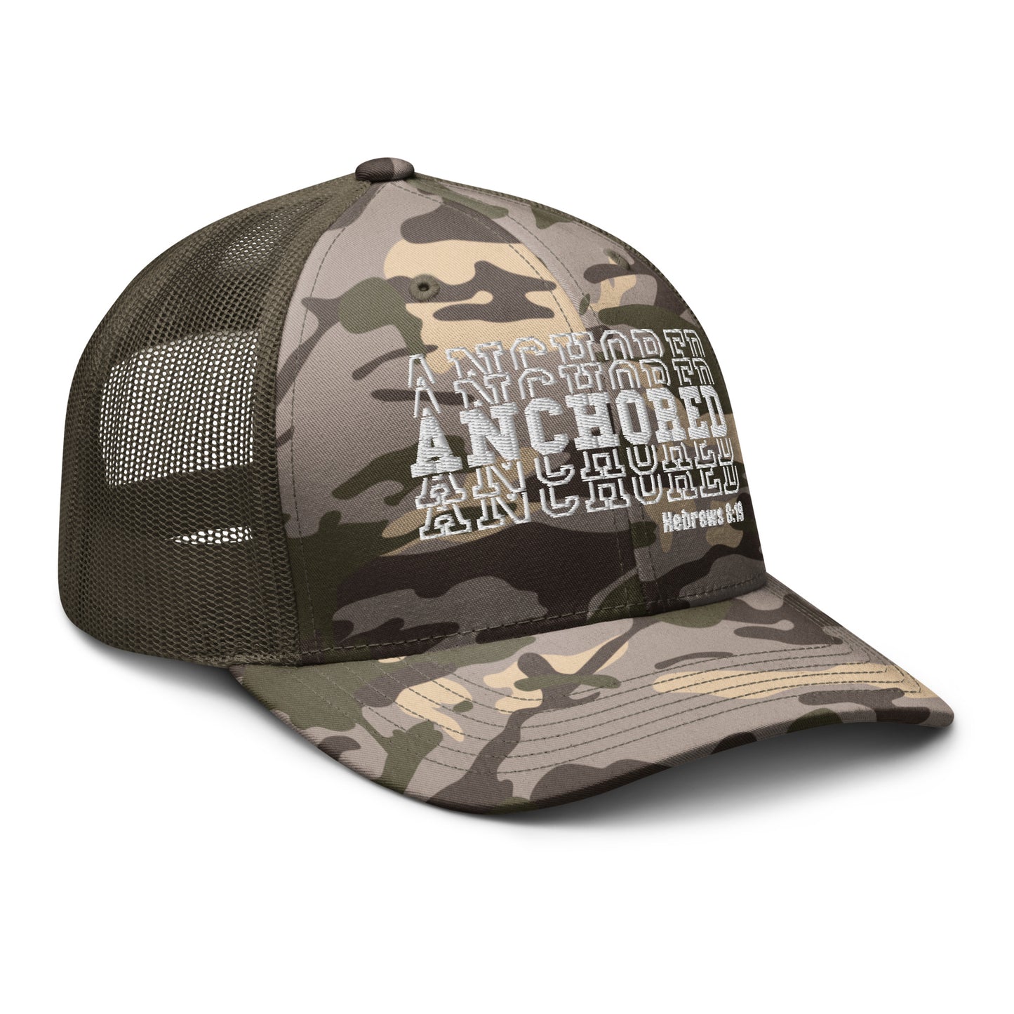 "Anchored" Camouflage Trucker Hat