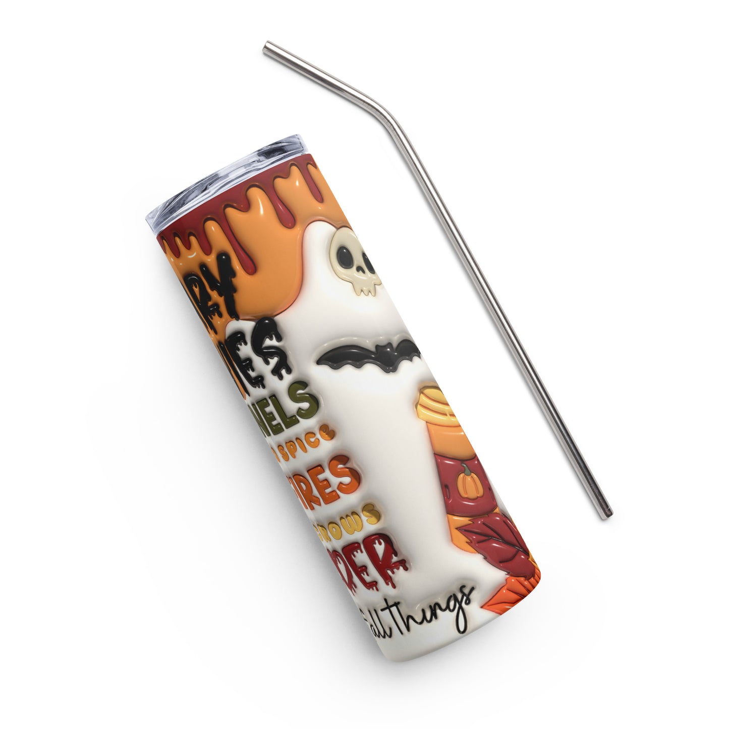 "Inflated Fall Scary Movies" Stainless Steel Tumbler