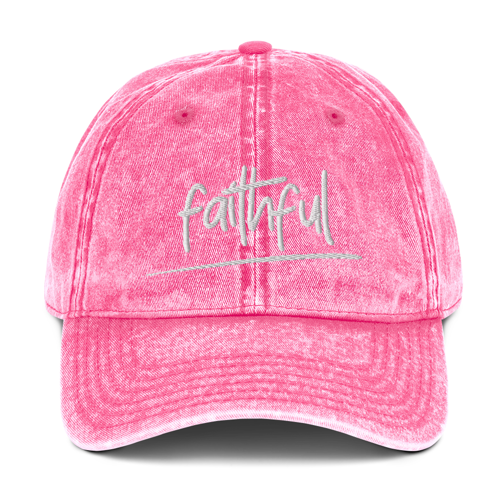 “Faithful” Vintage Cotton Twill Cap