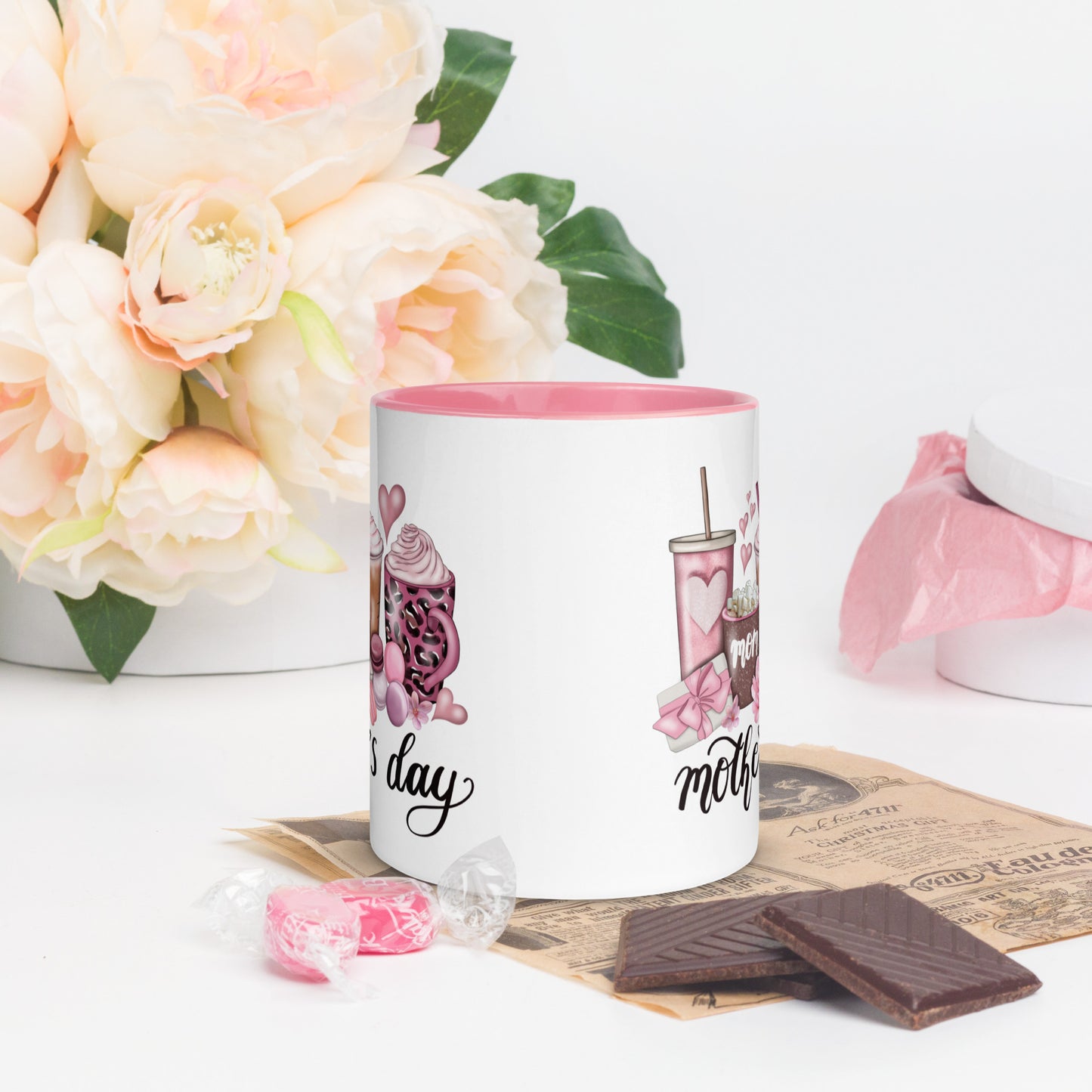 Mother's Day Mug with Pink Inside
