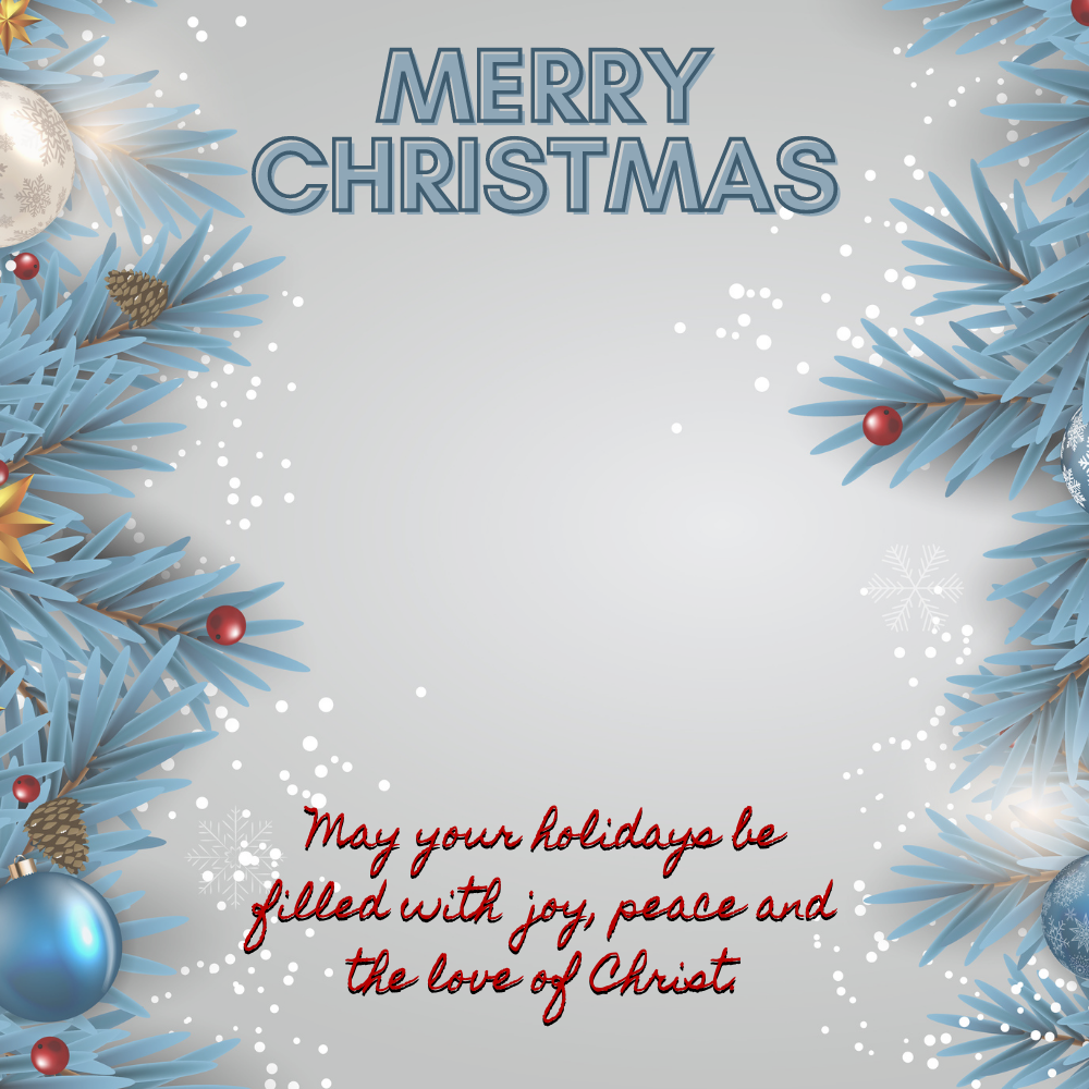 Merry Christmas Faith Cross Necklace
