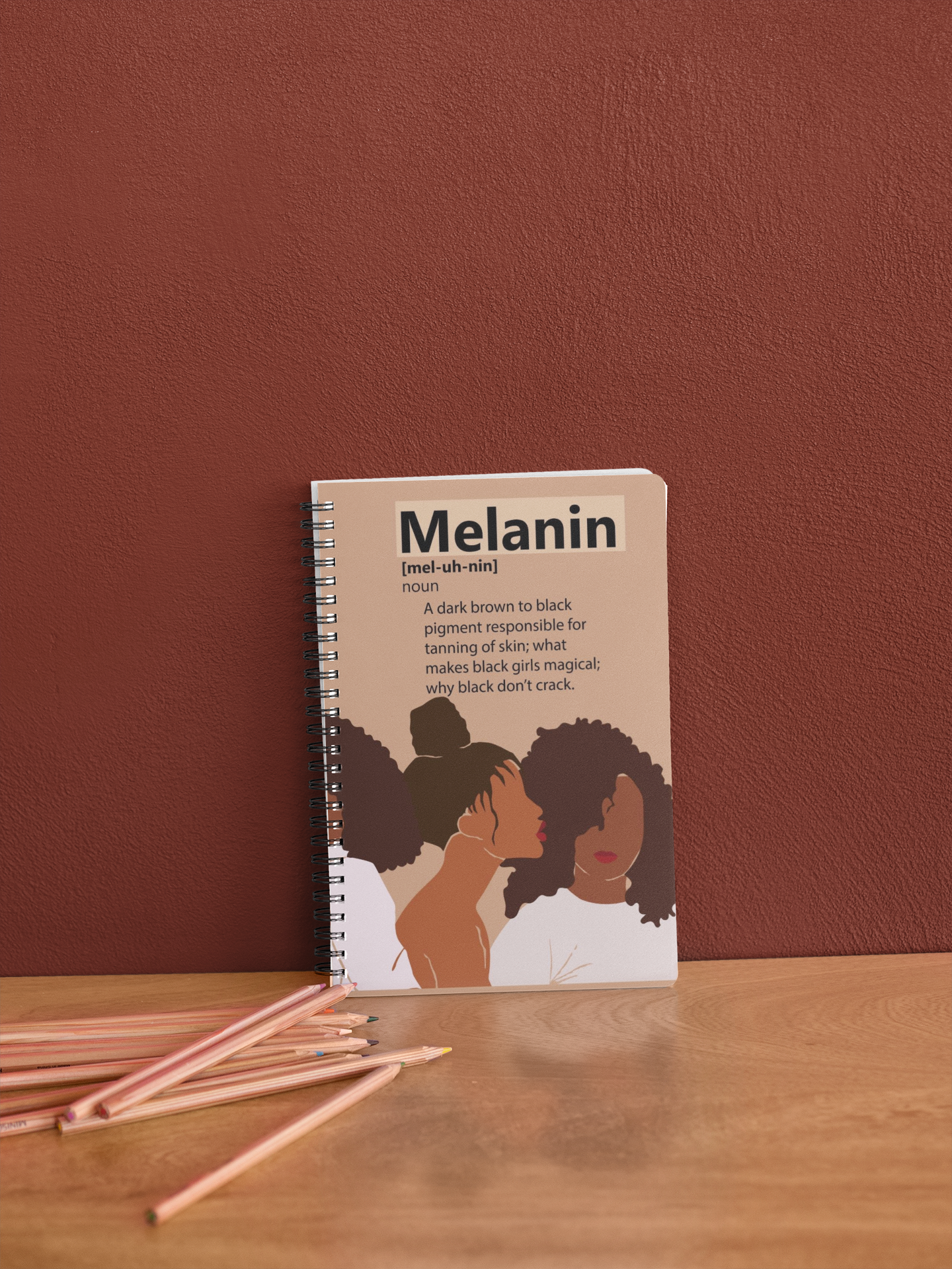 "Melanin" Spiral Notebook