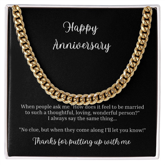 "Funny Anniversary" Link Chain