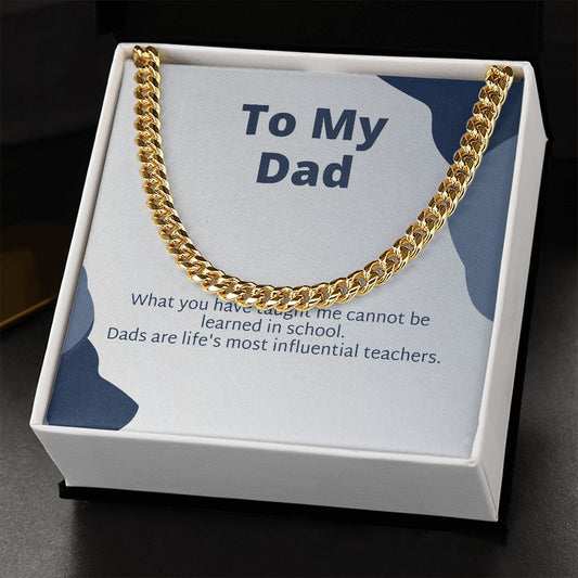 "Dad: Influential Teacher" Link Chain