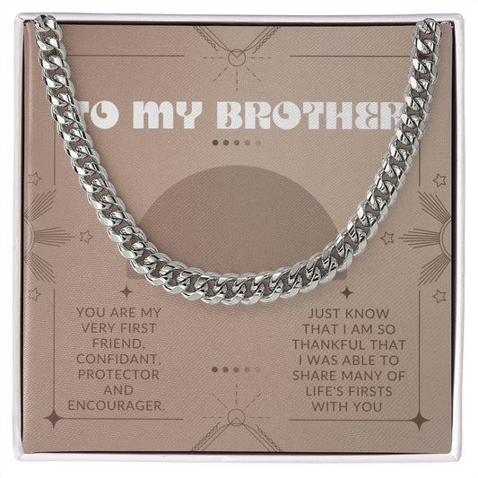 "Brother, My First Friend" Link Chain