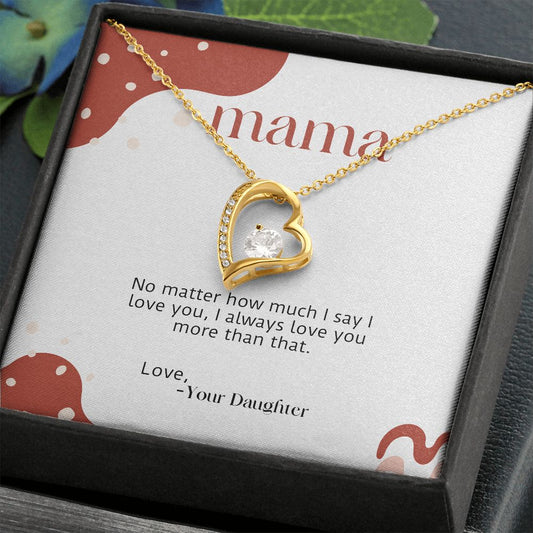 "Mama-Daughter Love" Heart Necklace