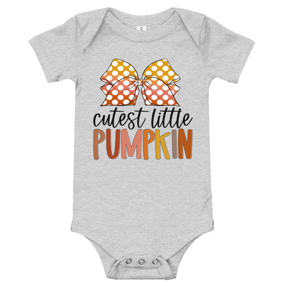 "Cutest Little Pumpkin" Short Sleeve Onesie