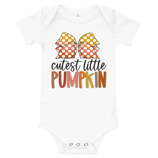 "Cutest Little Pumpkin" Short Sleeve Onesie