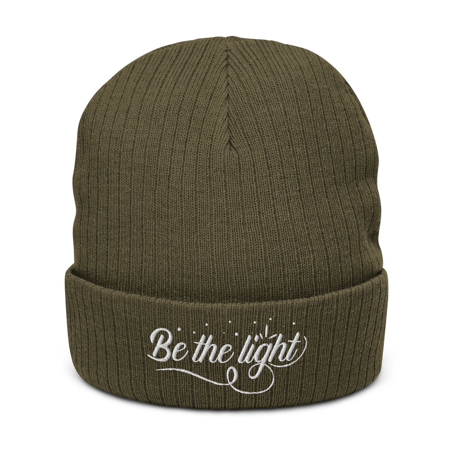 "Be The Light" Ribbed Knit Beanie