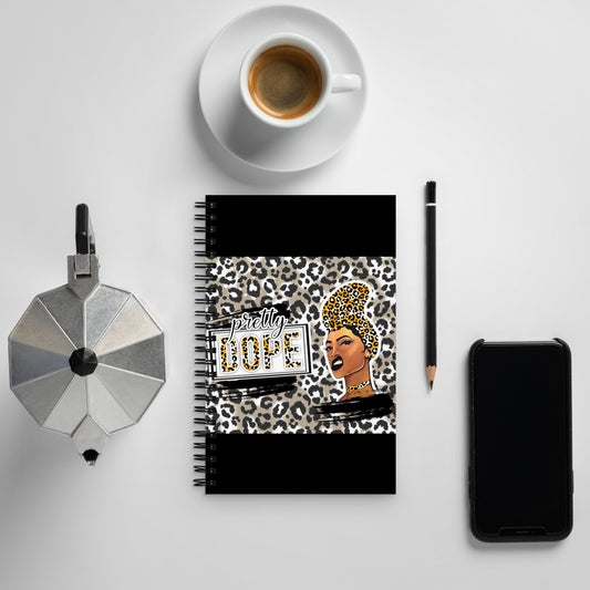 "Pretty Dope' Leopard Print Spiral Notebook