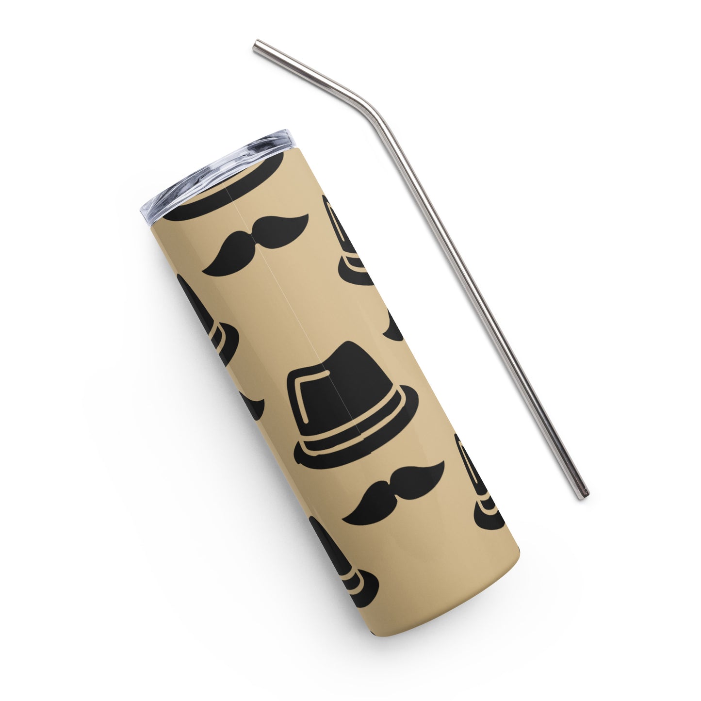 "Hats & Mustaches" Stainless Steel Tumbler