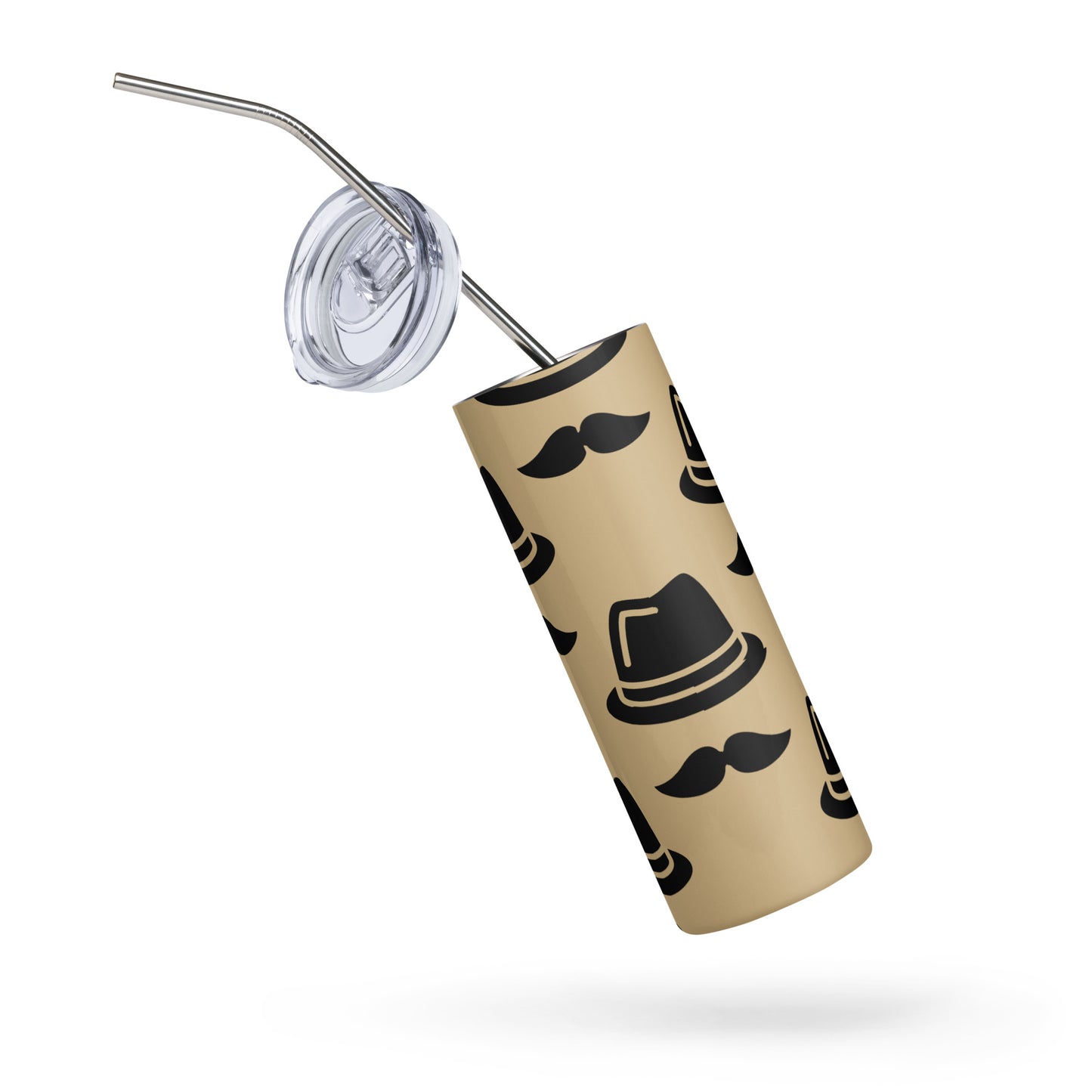 "Hats & Mustaches" Stainless Steel Tumbler