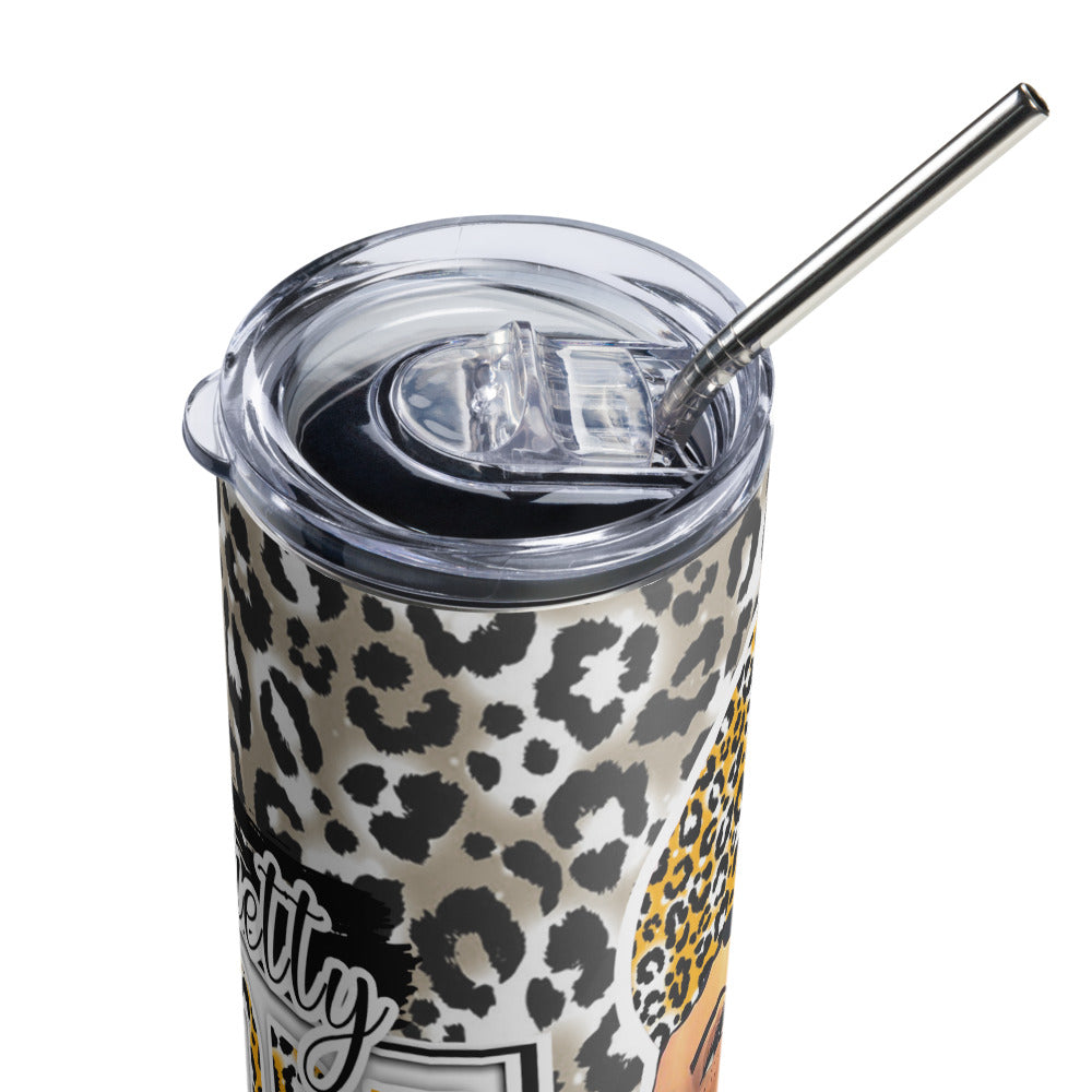 "Pretty Dope" Leopard Print Stainless Steel Tumbler