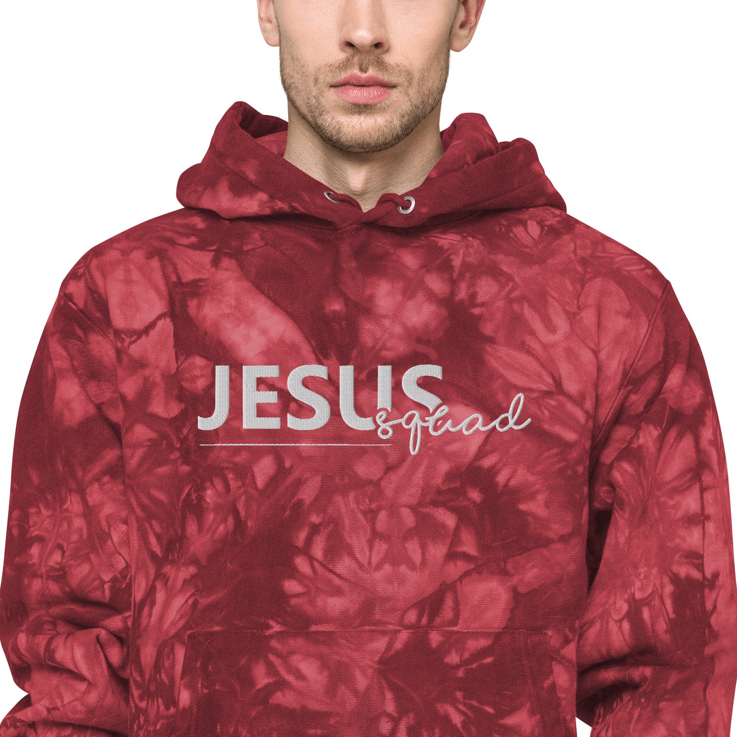 "Jesus Squad" Champion® Unisex Tie-dye Hoodie