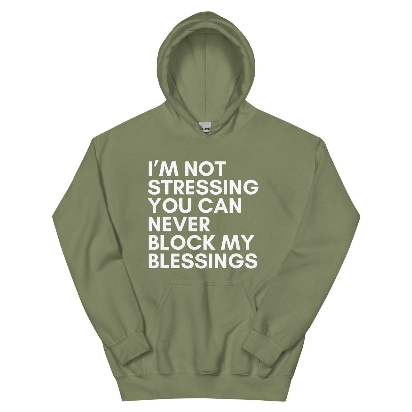 "You Can Never Block My Blessings" Hoodie (white print)