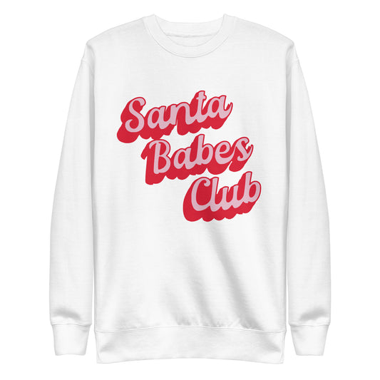 Santa Babes Club Sweatshirt in White