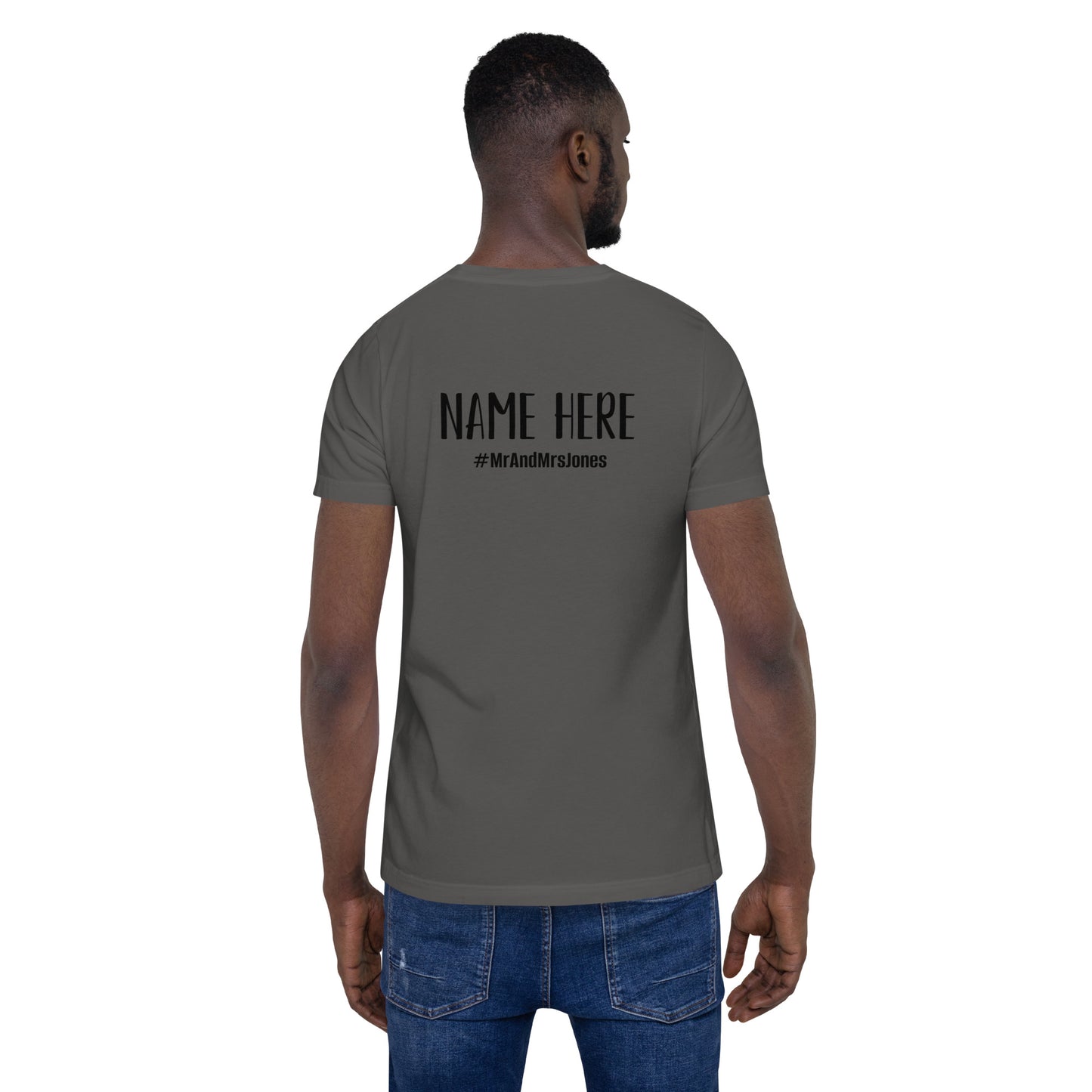 "Grooms Man" Customizable Unisex T-shirt (Black Print)