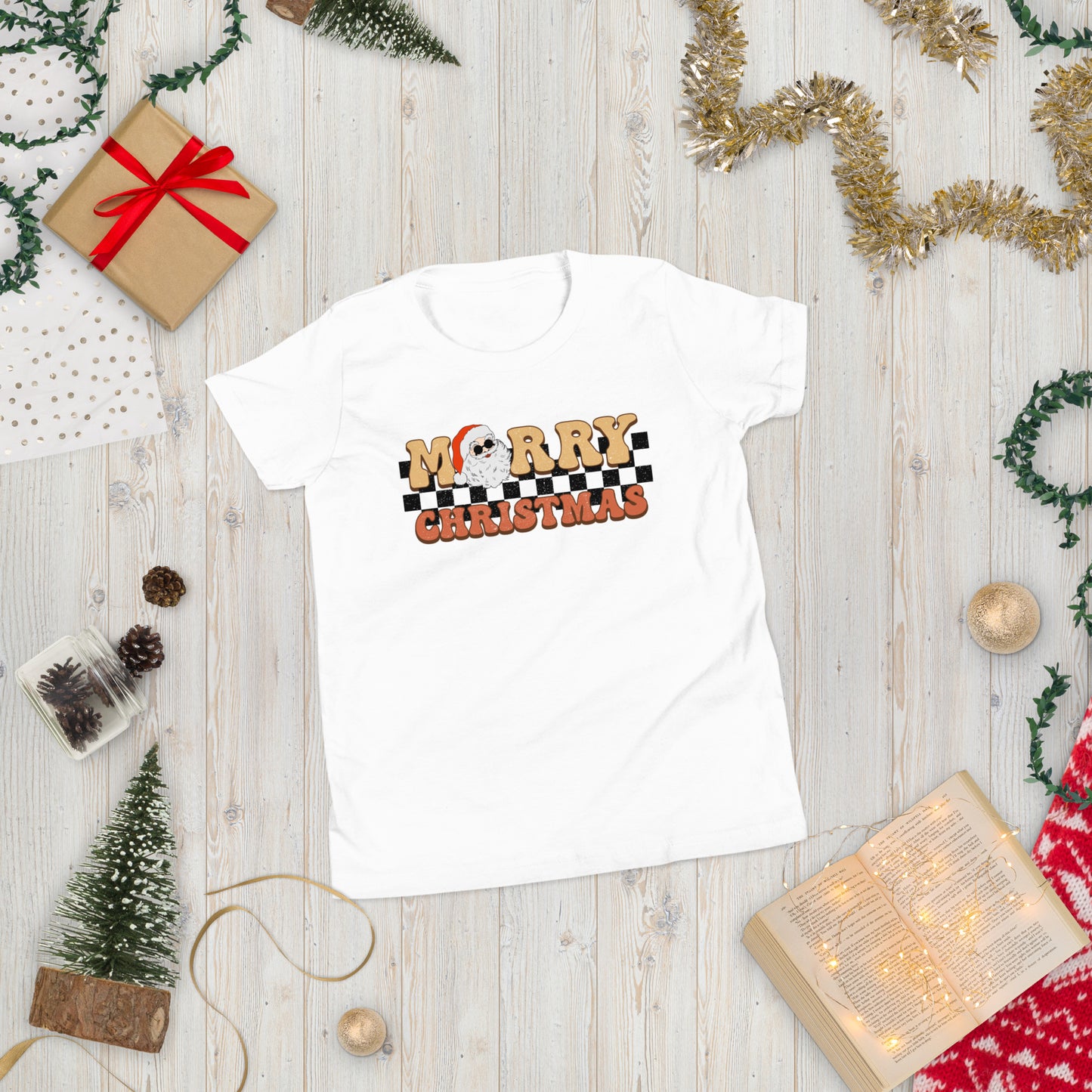 "Checkered Christmas" Youth T-Shirt